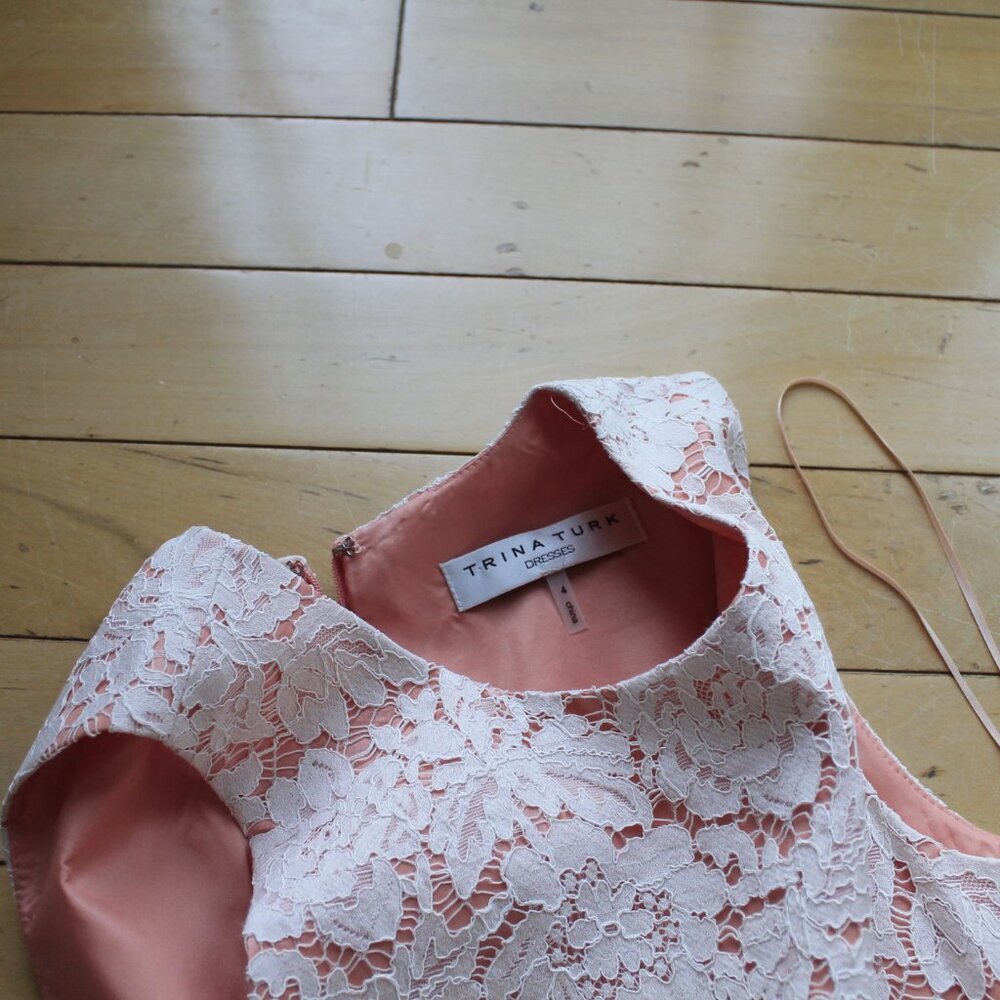 Trina Turk Carpenteria Ombre Lace Sleeveless Dress Size 4 - Picture 7 of 13